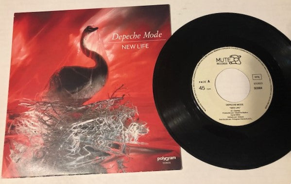 Depeche Mode - New Life RARE Portuguese 7" White Label Promo Single