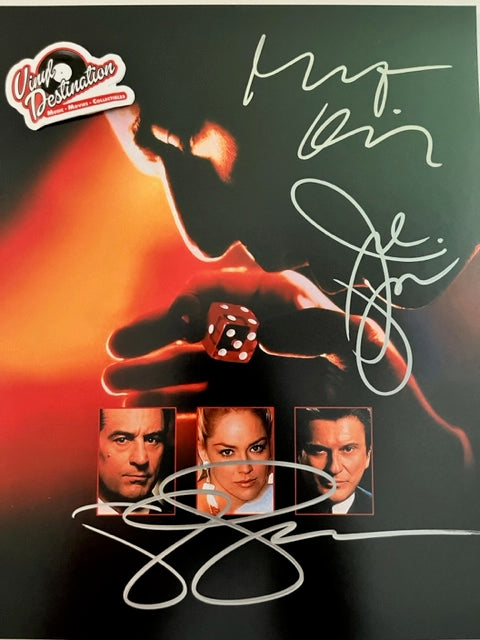 Casino - Cast Signed 8 x 10 Photo Sharon Stone - Joe Pesci - Robert DeNiro