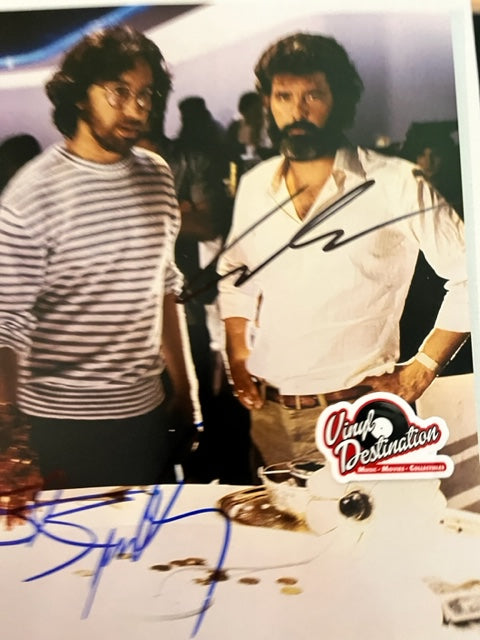 George Lucas & Steven Spielberg Movie Giants Hand Signed 8 x 10 Photo
