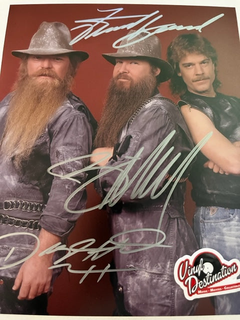 ZZ Top - Band Signed 8 x 10 Photo Gibbons Beard Hill