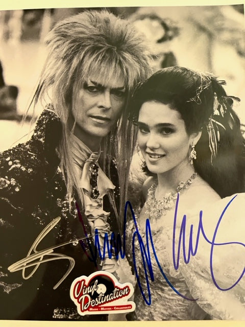 Labyrinth - Cast Signed 8 x 10 Photo David Bowie & Jennifer Connelly