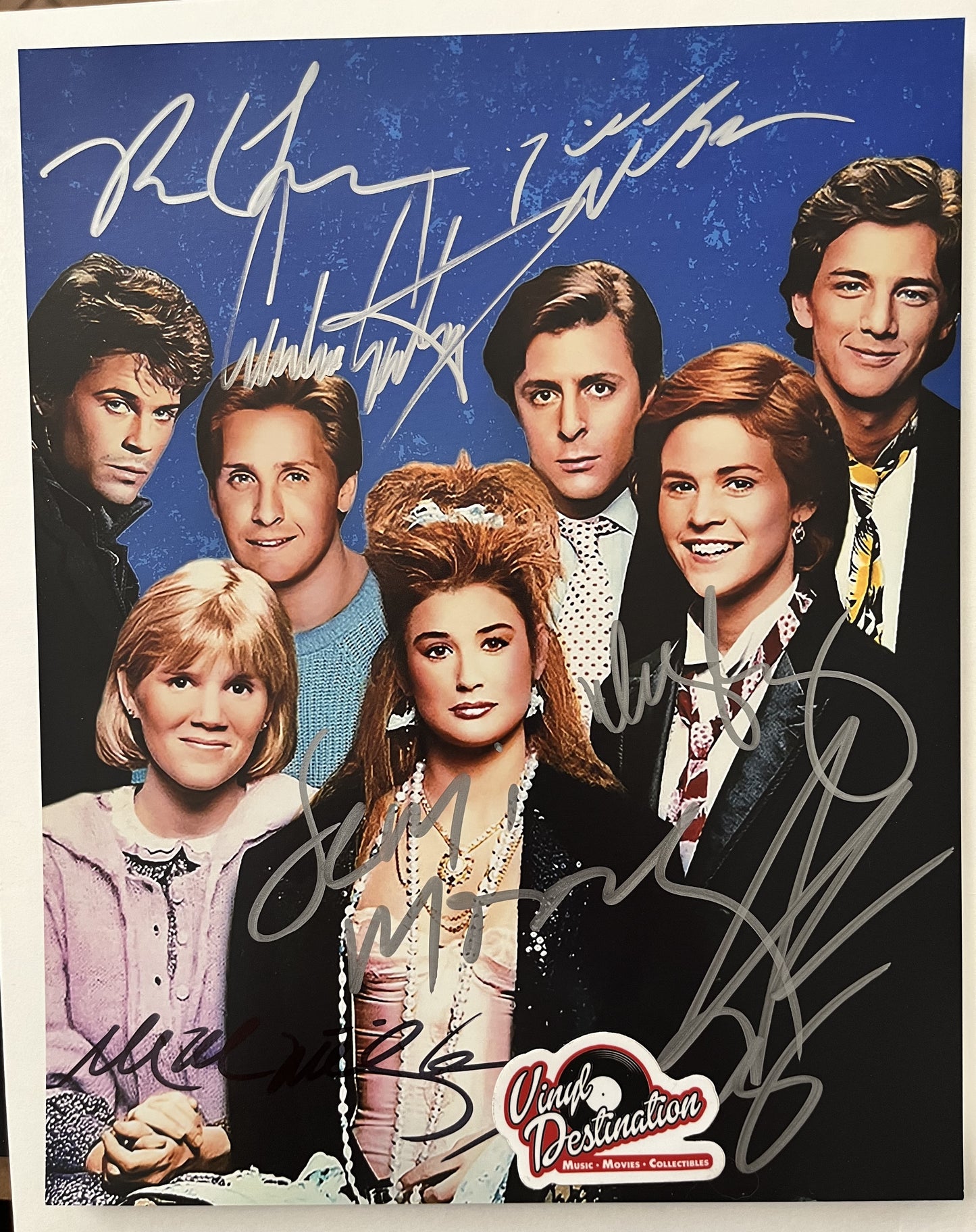 St. Elmo's Fire - Cast Signed 8 x 10 Photo Signed By All 7