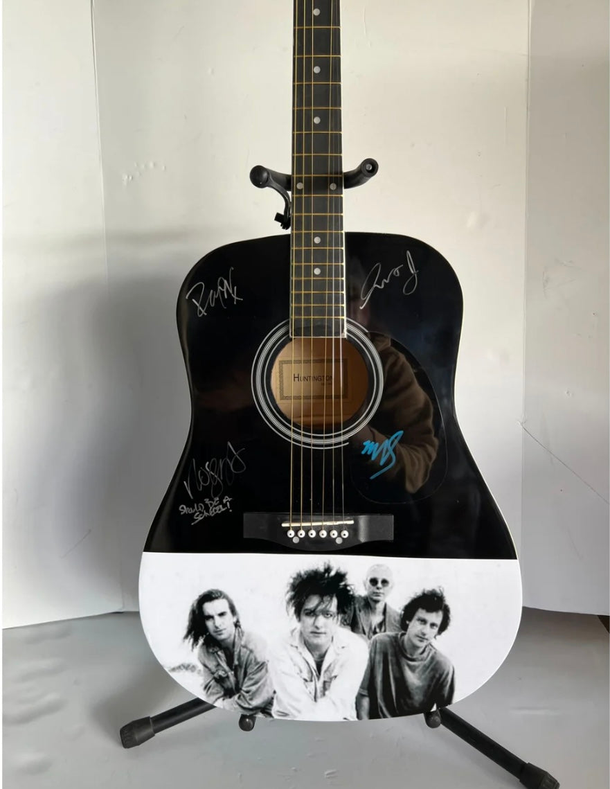 The Cure - RARE Hand Signed Acoustic Guitar With Certification