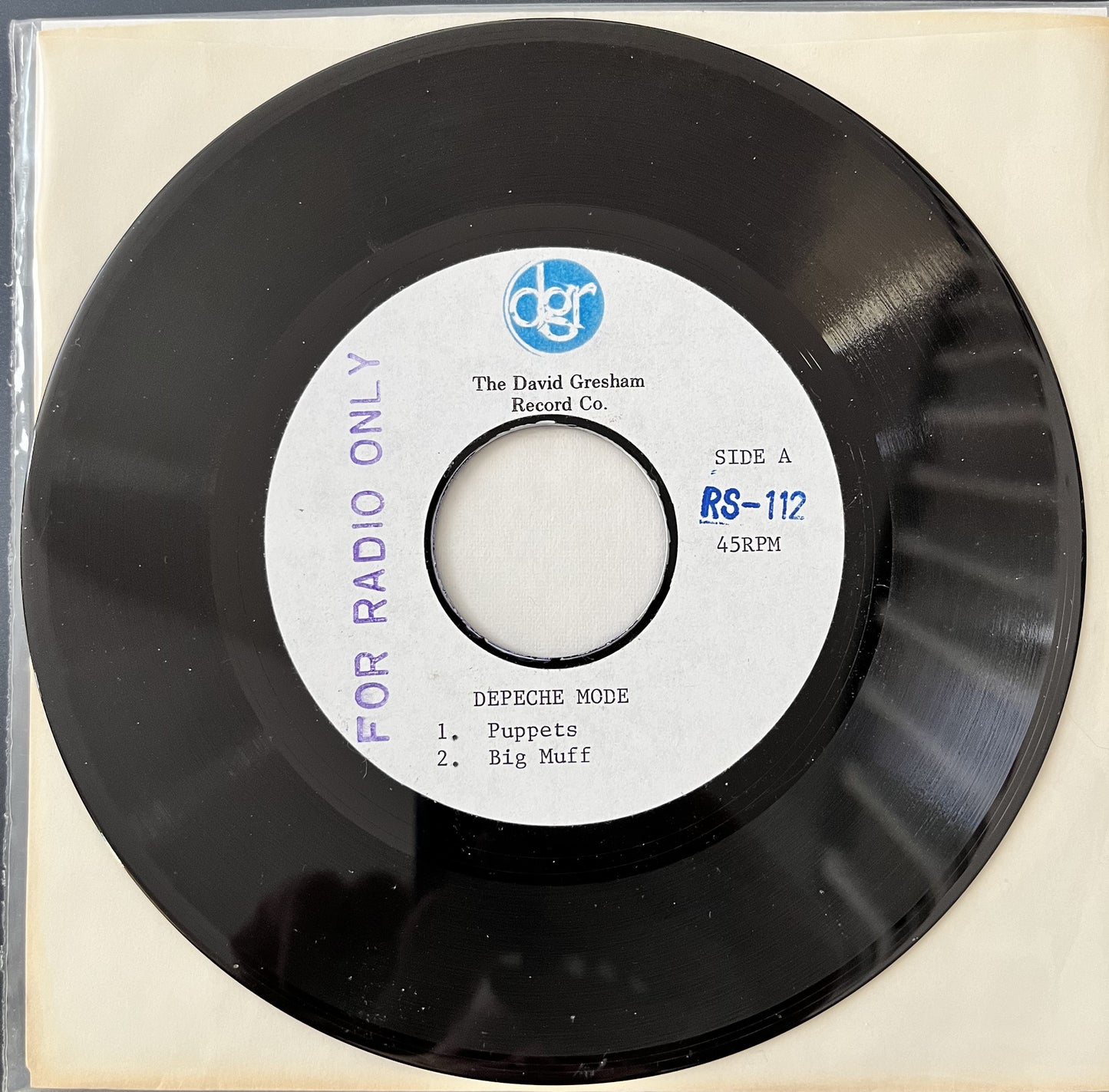 Depeche Mode - Big Muff / Puppets - UNIQUE 7" Metal Acetate
