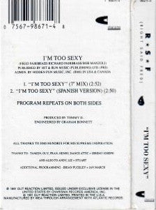 Right Said Fred - I'm Too Sexy U.S. Cassette Single