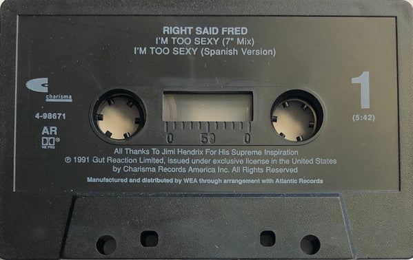 Right Said Fred - I'm Too Sexy U.S. Cassette Single