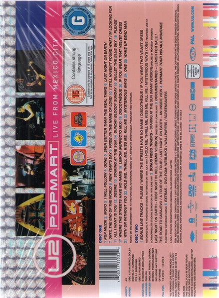 U2 - Popmart Live From Mexico City - 2 x DVD Box Set - European Import