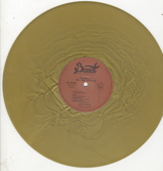 Metallica - ride The Lightning Import LP- Rare Green Cover - Gold vinyl
