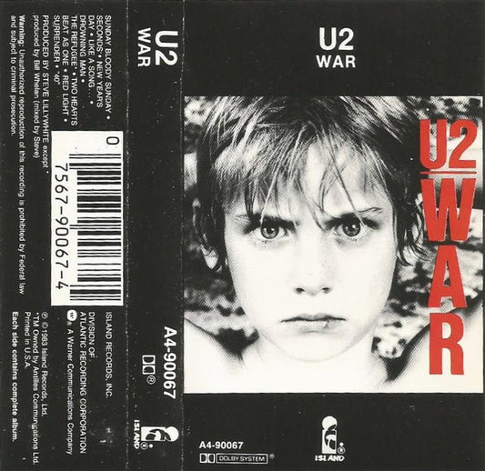 U2 - War     U.S. Cassette LP   Columbia House Edition