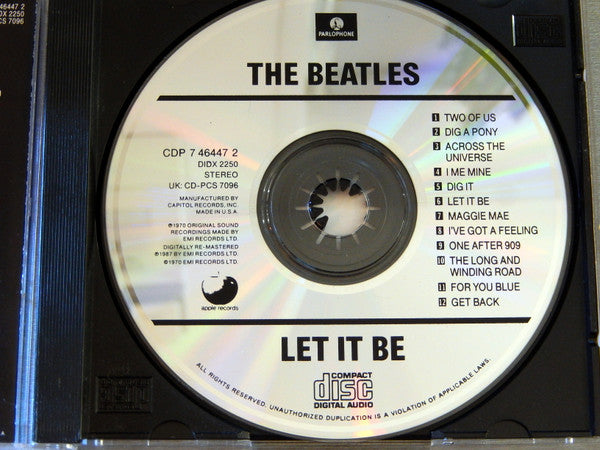 The Beatles - Let It Be U.S. CD LP