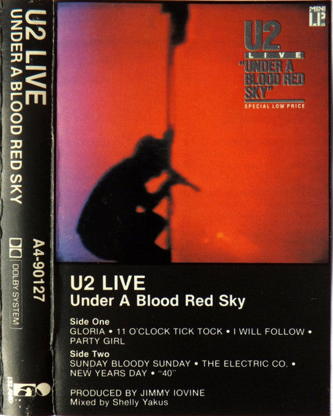 U2 - LIVE Under A Blood Red Sky U.S. Cassette LP Columbia House Edition