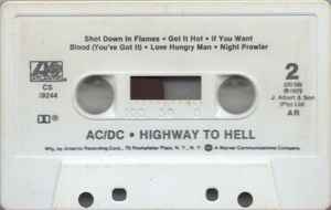 AC/DC - Highway To Hell U.S. Cassette LP