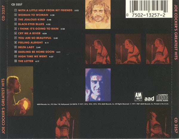 Joe Cocker - Greatest Hits U.S. CD LP