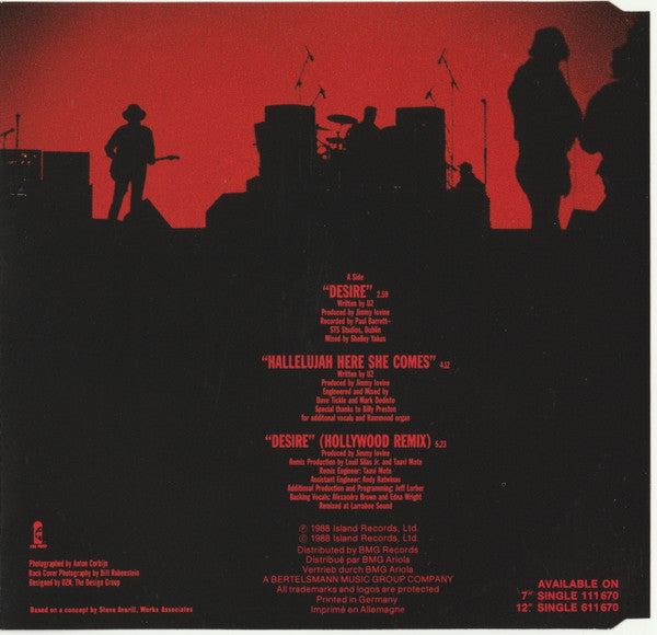 U2 - Desire German Import 3-Track CD Single