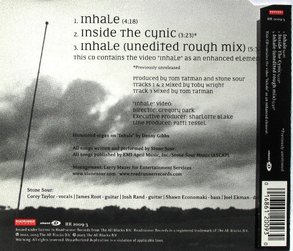 Stone Sour - Inhale European Import Cd Single MINT