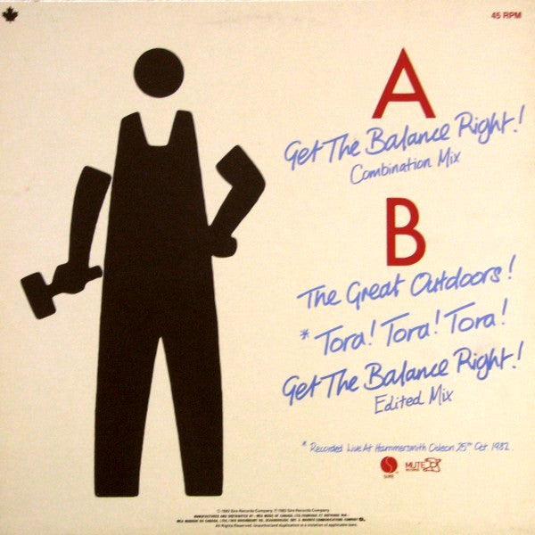 Depeche Mode - Get The balance Right Rare CANADIAN Promotional 12"