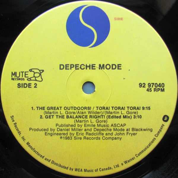Depeche Mode - Get The balance Right Rare CANADIAN Promotional 12"