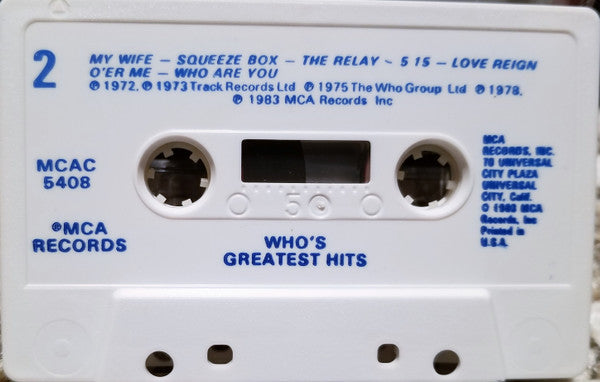 The Who - Greatest Hits U.S. Cassette LP