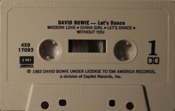 David Bowie - Let's Dance U.S Cassette LP Record Club Edition
