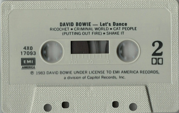 David Bowie - Let's Dance U.S Cassette LP Record Club Edition