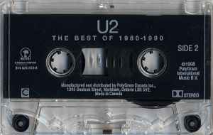 U2 - The Very Best Of 1980-1990 Canadian Import Cassette LP