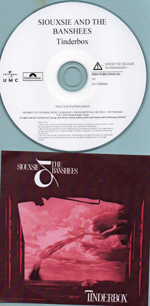 Soiuxsie & The Banshees - Tinderbox RARE U.K. Promotional CD LP