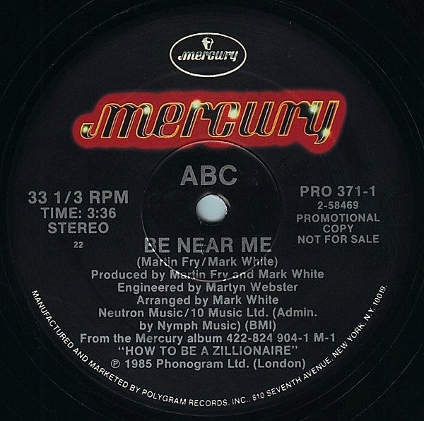 ABC Be Near Me U.S. 12" Promo