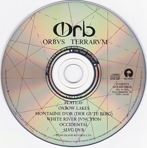 The Orb - Orbus Terrarum U.S. CD LP BMG Record Club Edition