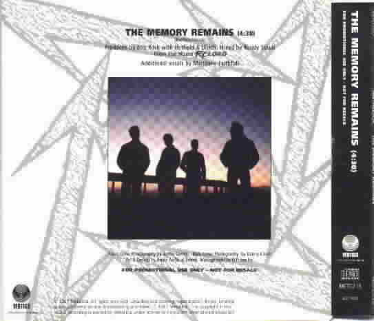Metallica - The Memory Remains U.K. Promotional Only CD Single