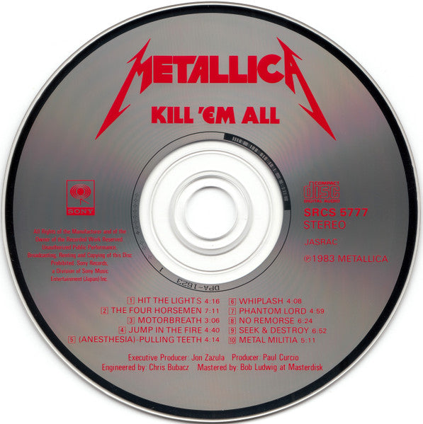METALLICA - Kill 'Em All RARE Japanese CD