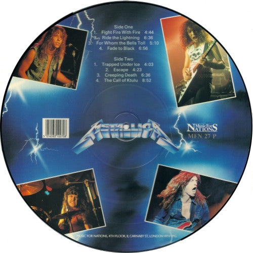 Metallica - Ride The Lightning - RARE UK 12" LP Picture Disc