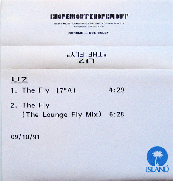 U2 - The Fly VERY RARE U.K. Promo Only / Advance Cassette