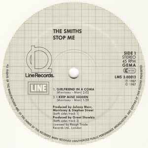 The Smiths - Stop Me - Rare White Vinyl German ONLY 12' Single
