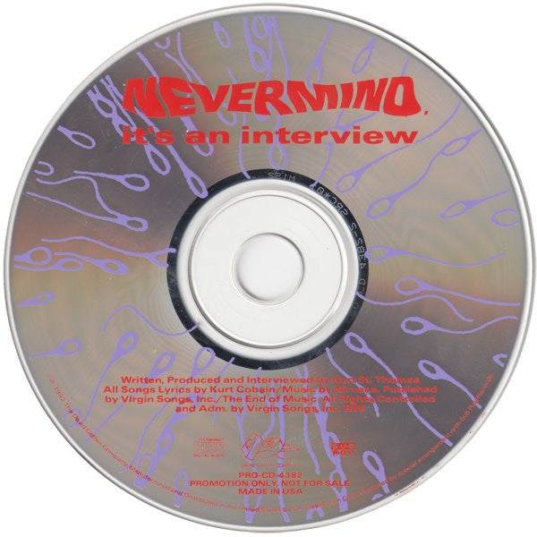 NIRVANA - Nevermind It's An Interview RARE US Promotional Only CD