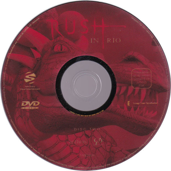 RUSH - In Rio - European Import 2 x DVD Box Set