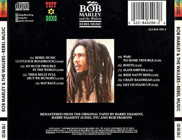 Bob Marley And The Wailers - Rebel Music U.S. CD LP