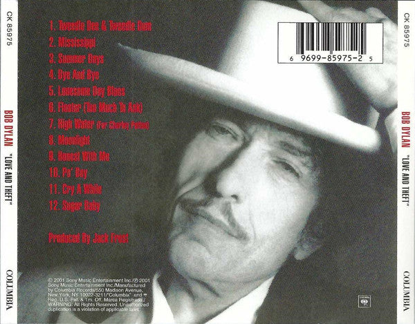 Bob Dylan - Love And Theft U.S. CD LP