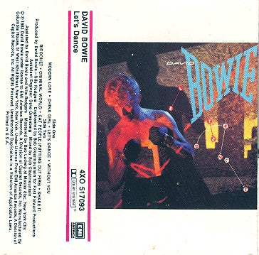 David Bowie - Let's Dance U.S Cassette LP Record Club Edition