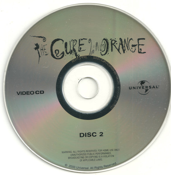 The Cure - In Orange - Rare 2 x CD Video - Malaysia ONLY Import