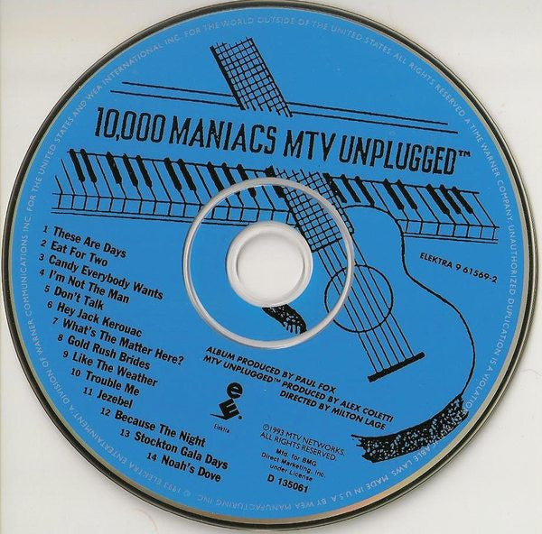 10,000 Maniacs - MTV Unplugged U.S. CD LP BMG Record Club Issue