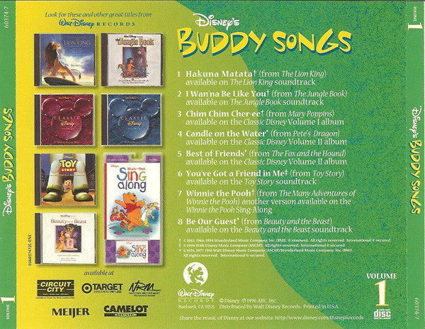 Walt Disney Classics - Hero, Rascal, & Buddy Songs - 3 x CD Set