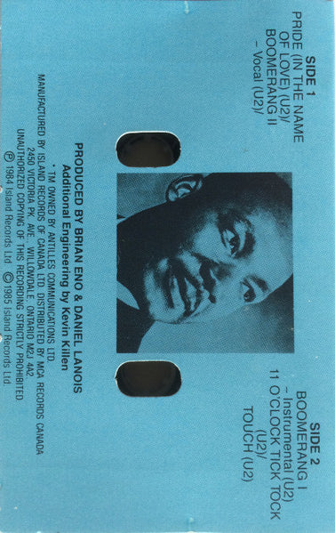 U2 - Pride (In The Name Of Love) - Rare Canadian Cassette Single