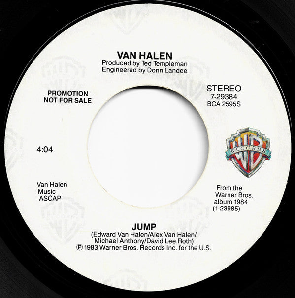 Van Halen - Jump - Rare U.S. 7" Promotional Single