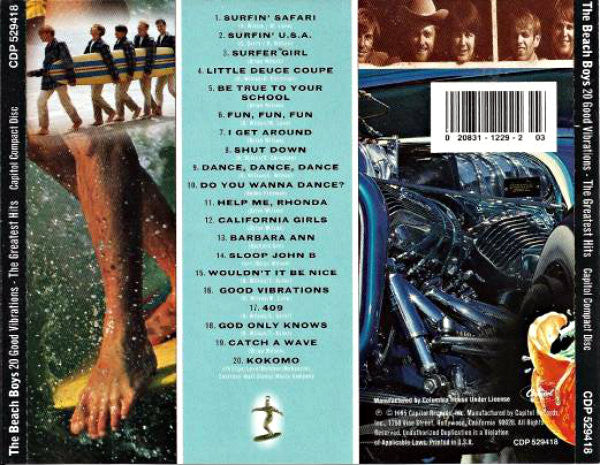 The Beach Boys - 20 Good Vibrations U.S. Greatest Hits CD LP