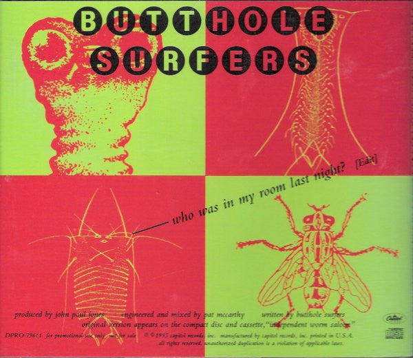 Butthole Surfers - Who Was In My Room Last Night? - Rare Promotional CD Single