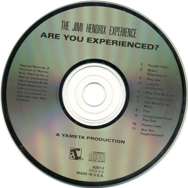 The Jimi Hendrix Experience - Are You Experienced U.S. CD LP