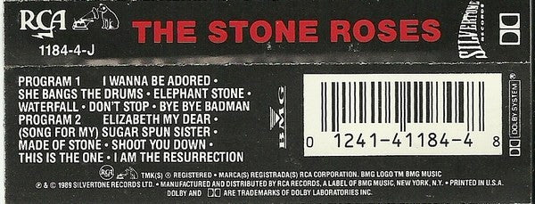 The Stone Roses - Self Titled U.S. cassette LP Record Club Issue