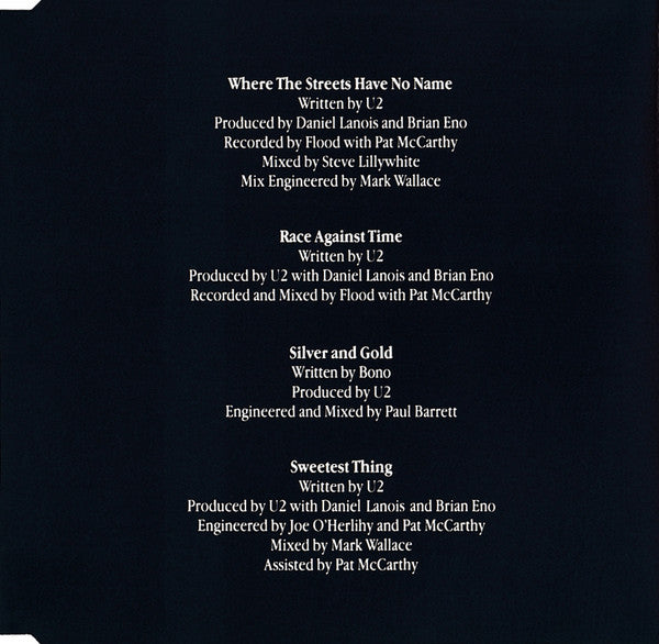 U2 - Where The Streets Have No Name 4-Track Austrian Import CD Single