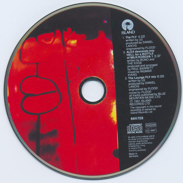 U2 - The Fly German 3-Track Import CD Single