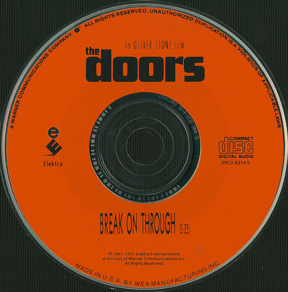The Doors - Break On Through U.S. Promotional Only CD Single